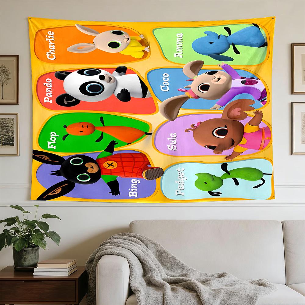 Animal Friends Puzzle Large Wall Tapestry,Ideal for Office Backdrops, Holiday Gifts, Home Decor (Living Room, Bedroom, Dorm, Parties), and Outdoor Cel