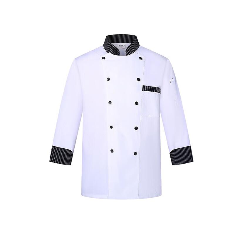 Белая поварская униформа с длинным рукавом 180/2XL