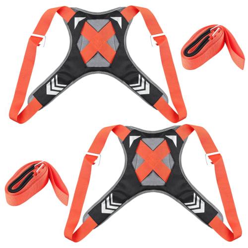 Set of 2 Moving Belts, 350kg Load Capacity, Load-Reducing Moving Belts, Easily Carry Heavy Items, Adjustable Length, Easy To Carry