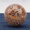 3pcs Decorative Glass Balls for Bowls 3.35inch Mosaic Glass Orbs Ball Gold Sphere Decor Globe Vases Dining Table Party Centerpiece