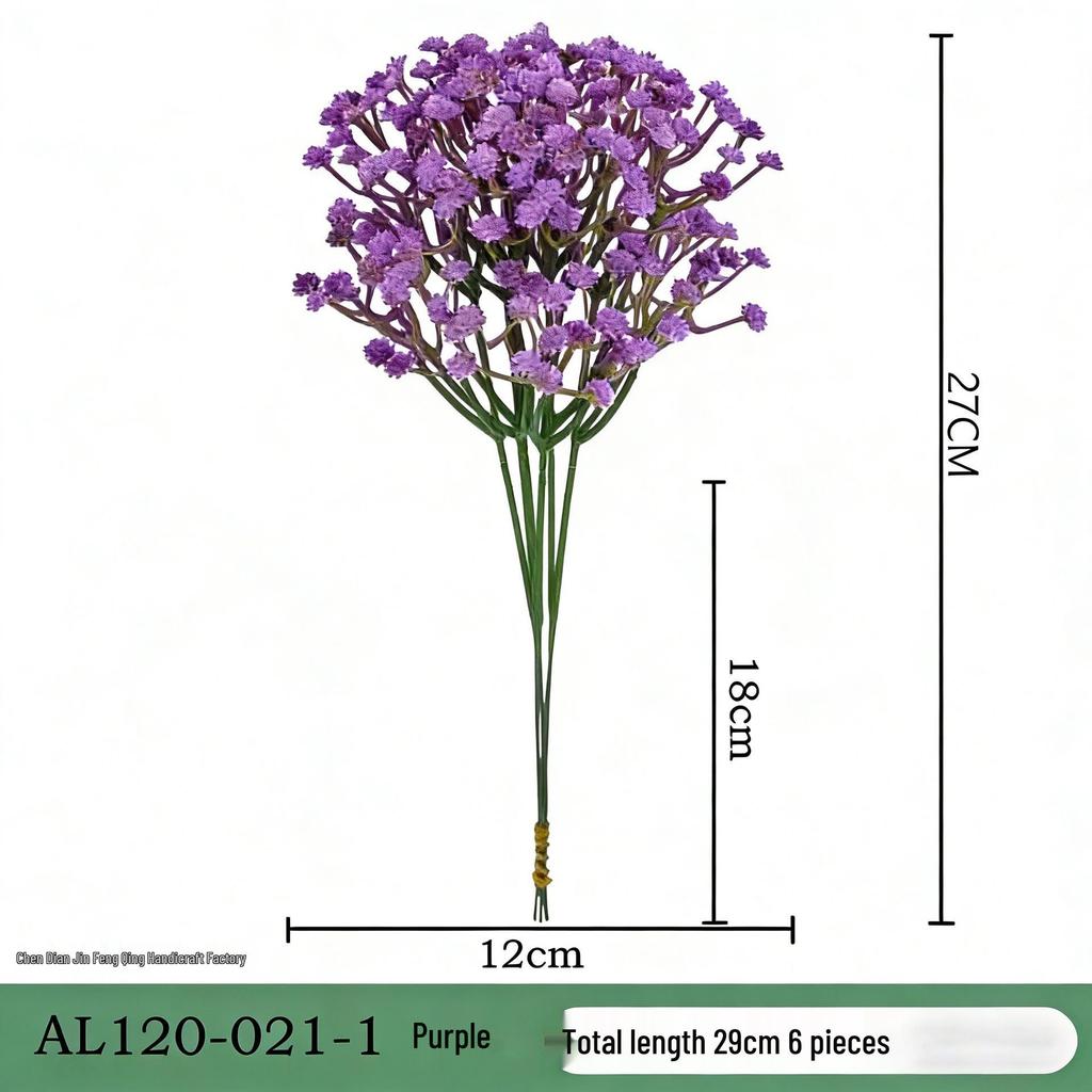 Baby's Breath Artificial Flower Hand Bouquet for Weddings, DIY Soft Rubber Floral Accessories