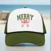 Christmas 11-Pattern Mesh Cap with Hot Stamped Logo - Sunshade Trucker Hat