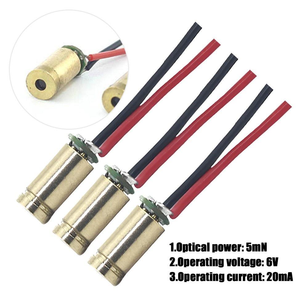 1pc High Quality 6V Copper Head Adjustable Lasers Dot Diode Module 4mm Laser Diodes 650nm5mw