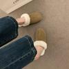 New Winter Fuzzy Women Slippers Indoor Soft House Shoes Brand Fluffy Suede Women Shoes Outdoor Antiskid Flat Slippers