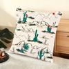 Cactus Pattern Cushion Cover Soft Short Plush Pillow Cover Smooth Cozy Texture Aesthetic Cushion Case Home Decor