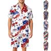 Men Satin Short Sleeve Pajama Set Two Piece Lounge Shirt and Shorts Set with Pockets Soft Lightweight Sleepwear for Home Relaxation