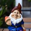 Garden Gnome Mushroom Statue Resin Ornament Outdoor Decor Birthday Gift Home Decoration