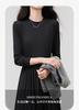 Two Piece Set: Small Fragrant Style Vest Jacket and Long-Sleeved Pleated Dress