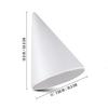 EXCEART Styrofoam Cone, 345mm X 195mm, White, for DIY Handmade Crafts, Colorable, Glueable, and Pinable, Perfect for Parents and Children, Daycare, Cl