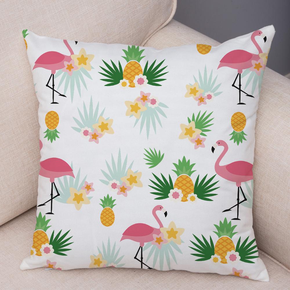 Cute Animal Pattern Cushion Cover Cartoon Friends Monkey Penguin Zebra Donkey Design Soft Square Pillow Home Decor Gift xcm