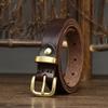 Women's Thin Belt Women's Pure Cowhide Retro and Fashion All-Matching Casual Jeans Belt