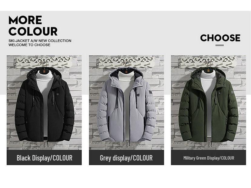 Unisex USB Heated Hoodie - Solid Color, Intelligent Temp Control for Autumn/Winter