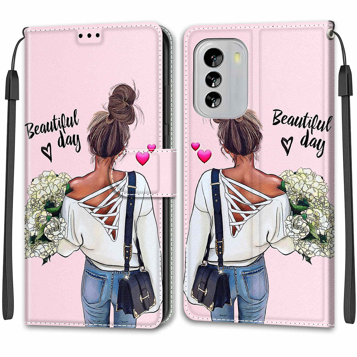 

Розкішний розписний шкіряний чохол для Nokia G60/G21/G11/G20/G10/C12/C22/C32/G42 Wallet Book Style Protective Cover для Nokia 6.3/Nokia C01 Plus/Nokia G310 Nokia G21/Nokia G11