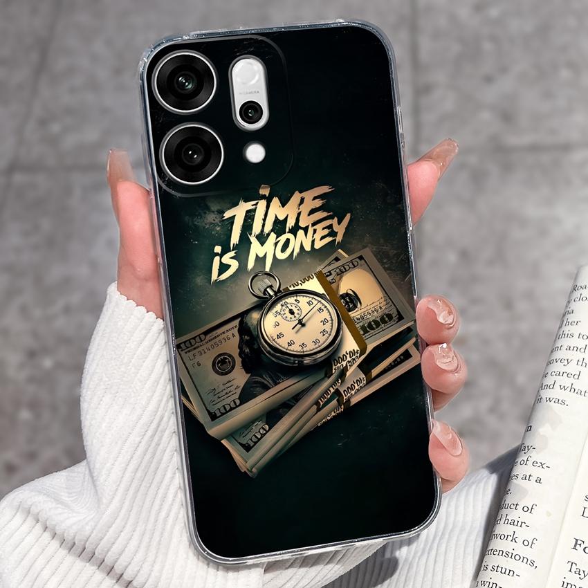 

Прозорий протиударний чохол для телефону Oppo Reno14 13 12 11 10 9 Pro 14F 13F 12F 4G 5G з кумедними візерунками чорного кота, м який силіконовий протиковзкий чохол для Oppo Oppo Reno14 Pro 5G