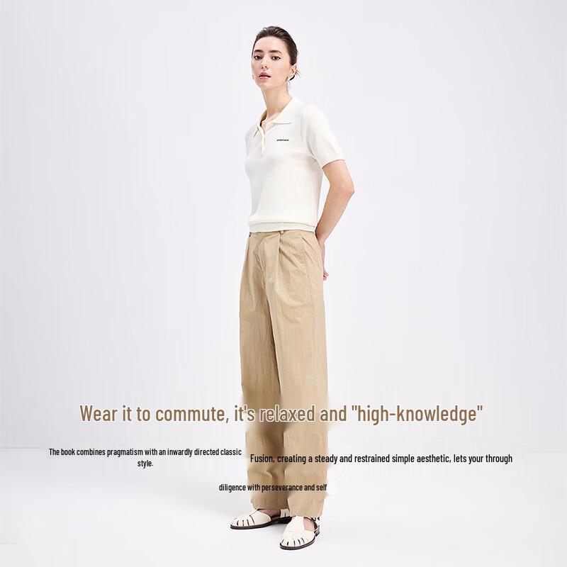 Navigare Women's Thin Casual Straight-Leg Pants