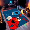 Elmo And Cookie Sesame Friends Area Rug Suitable for Indoor And Outdoor,Carpets for Homes, Offices, Living Rooms,Home Decor,Christmas Gift