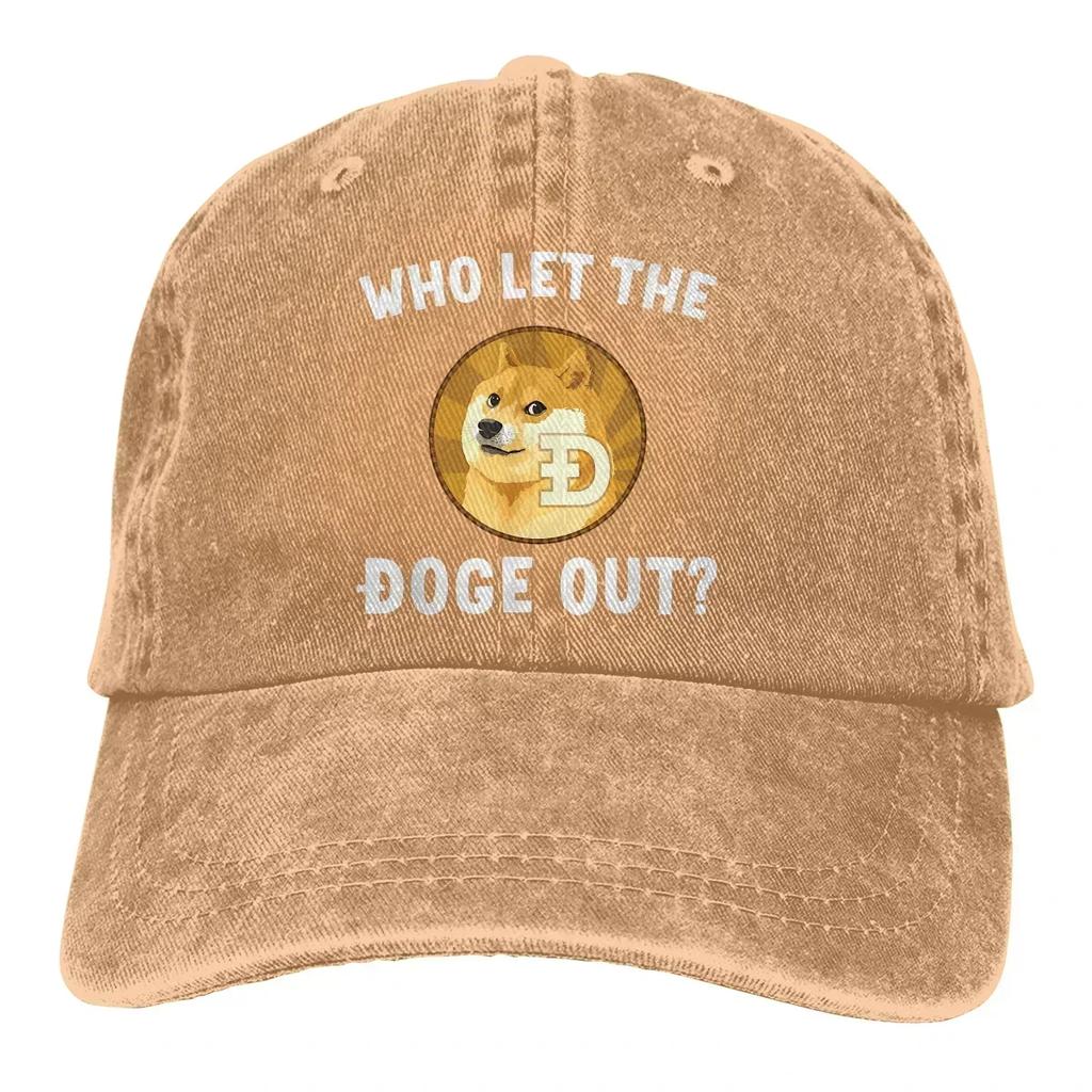 Who Let The Out Baseball Cap Men Doge Dogecoin Skyrocketing Bitcoin Digital Currency Caps colors Women Summer Snapback Caps