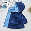 Jungen Kapuzen-Fleece-gefütterte wendbare Windjacke für große Kinder Herbst-Oberbekleidung