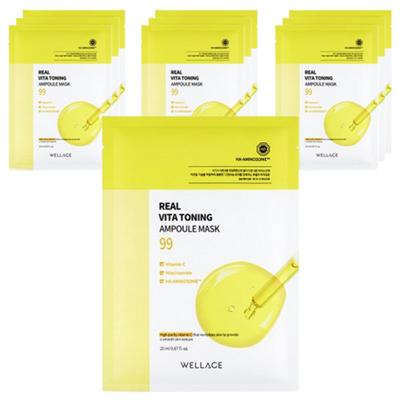 Real Vita Toning Ampulės Kaukė 20ml, 1 pakuotė, 10 vnt.