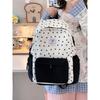 High value, fresh and sweet, contrasting colors, splicing stars, backpack, lightweight backpack for junior high school students