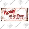 Putuo Decor Deutsche Kriegsgeschichte Vintage Metallschild mit Nummernschild-ähnlichem Design - Ideal für Garagen- und Heimwanddekoration