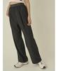 Emi Logo Jacquard Elastic Tuck Black Women's Pants, 13WFP251071,