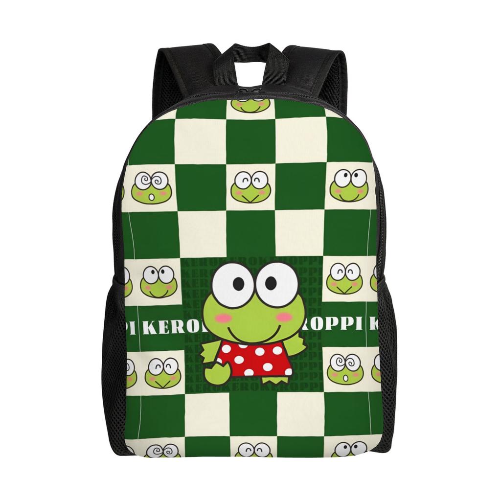 K-KeroKeroKeroppies Backpack for Women Men Waterproof College School Cute Frog Bag Print Bookbags
