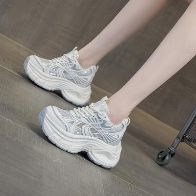 Inner Heightening Thick-soled Dad Shoes Women's Fashion Versatile Soft-soled Muffin Sports and Leisure Women's Shoes