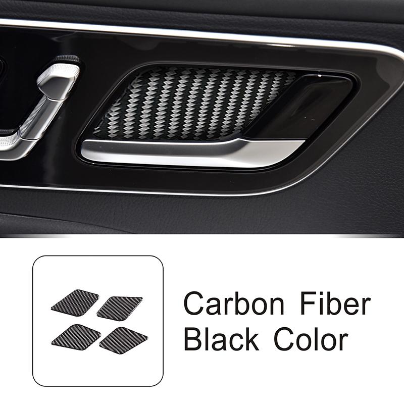 

Inner Door Handle Bowl Panel Cover Protector Carbon Fiber Decoration Trim For Mercedes Benz C Class W206 Car Accessory углеродного волокна черного