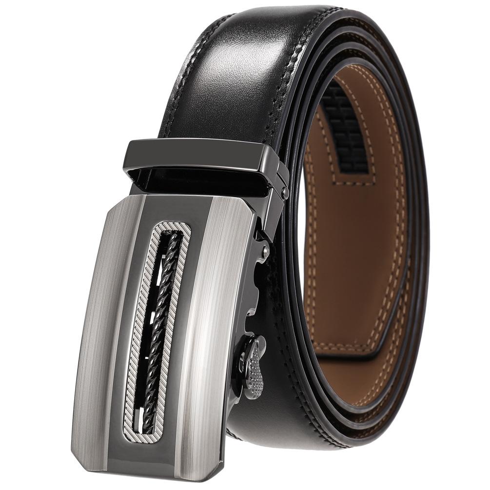 1Pcs Casual Men'S Belt, Fashion Casual Business Cowhide Belt, Automatic Buckle Belt Ly36-40 3688-1