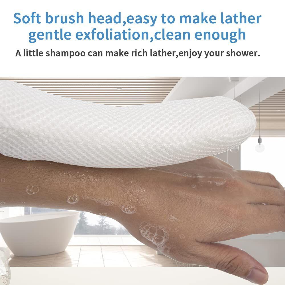 Fette Menschen Geeignet für Ältere Tolle Ergonomie Badebürste Lang Anti-Rutsch Silikon Rückenwäscher Für Dusche Gekrümmter Griff