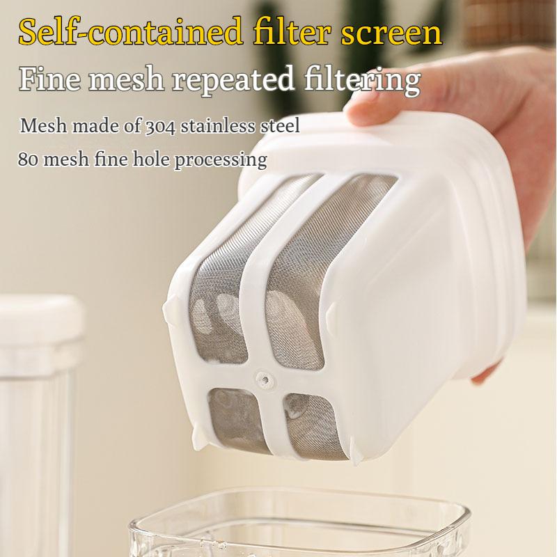 Greek Yogurt Strainer 1300Ml/2000Ml Multi Yogurt Filter With Fine Mesh Bag & Lid For Thick Greek Yogurt Soybean Milk Soup Fruit