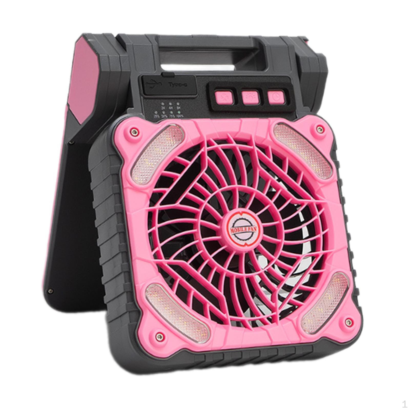 

Кемпинговый вентилятор-фонарь светодиодное освещение перезаряжаемый 4 скорости настольная палатка для путешествий рыбалка розовый