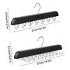 2pcs Men's Essential Tie and Belt Rack, Suitable for Closet Organization and Storage, Sturdy Wooden Belt and Tie Organizer