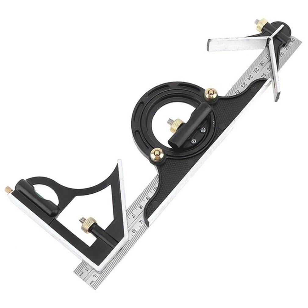 3 In1 Adjustable Ruler Multi Combination 300mm Square Angle Finder Measuring Set Universal Ruler Right Angle Protractor Tools