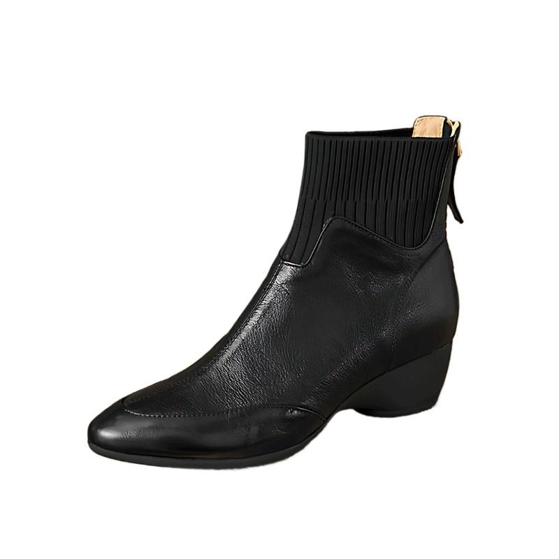 Autumn Winter New Pointed Slope Heel Women's Boots Thick Heel Anti Slip Versatile Simple Comfortable Women's Short Boots