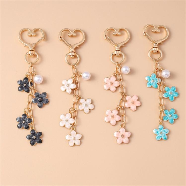 Elegant Metal Heart Bag Pendant Floral Keychain Stylish Purse Phone Charm Unique Key Holder Women's Fashion Jewelry Gift