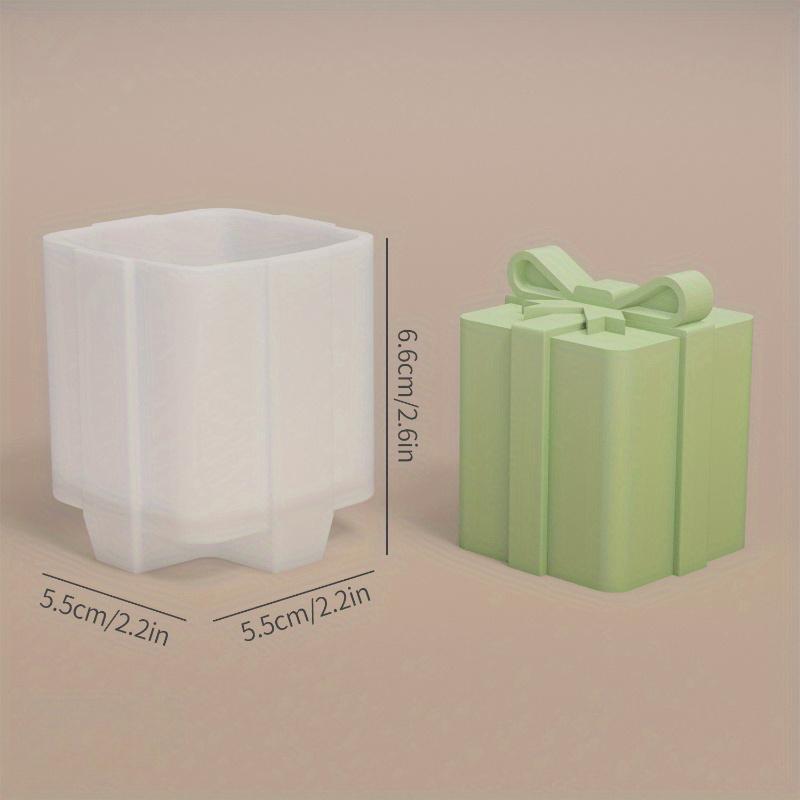 3D Christmas Gift Box Candle Silicone Mold Bowknot Gift Boxes for Car Aromatherapy Candle Gypsum Resin Mould DIY New Year Xmas Gifts