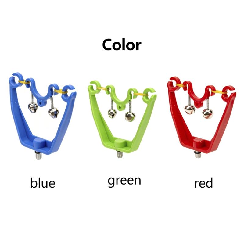 Fishing Bite Alarm Loud Dual Bells Quick Mount Stable Rod Clip Sensitive for Outdoor Freshwater Competitive Fishing