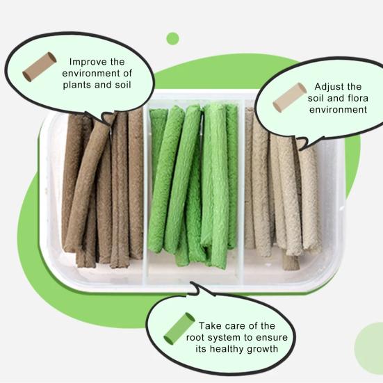 30 Pcs Plant Fertilizer Spikes Slow Release Nutrition Bars Planter Insert Fertilizer Sticks for Indoor Flower And Foliage Houseplants