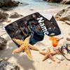 Custom Name Personalized Batman Print Beach Towel, for Trip Camping Beach Party Home Decor, Birthday Gift for Family & Friends