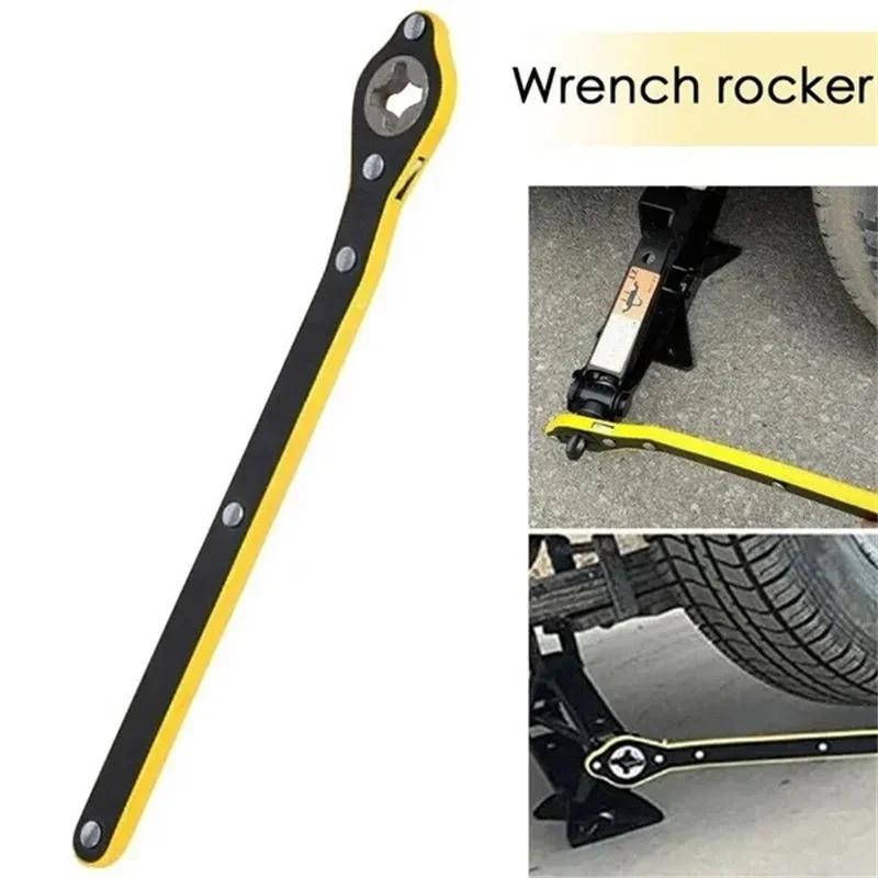 Automobilový ráčnový klíč s dlouhou rukojetí, ráčna pro nůžkový zvedák, klíč s okem pro zvedák pneumatik