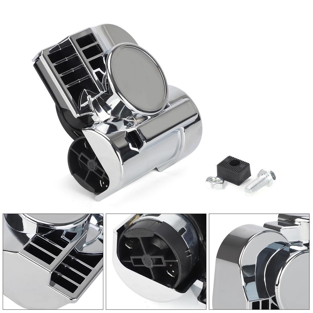 Universal 150DB Horns Loud Powerful Dual-Tone Compact Electric Air Horn for Motorcycles Cars Boats Atv Chrome 12V