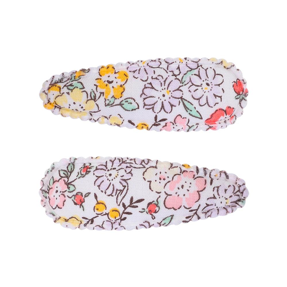 2 Stück/Set Bedruckte BB Haarspange Haaraccessoires Handgefertigt Leinwand Blume Haarspange Mädchen Süße Haarspangen Kopfschmuck Geschenk
