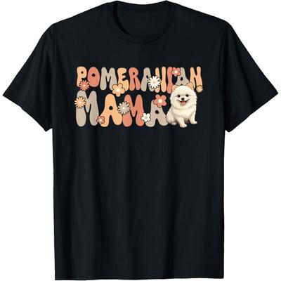 Pomeranian Groovy World's Best Pomeranian Mom T-Shirt