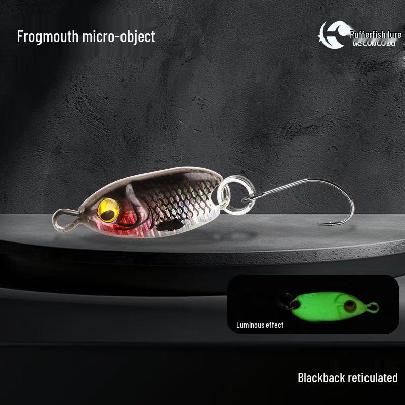 

Светящаяся микроблесна «Лягушачий рот» с крючком - 3 г/5,5 г - Блесна из железа с белой полосой Luofei, свинцовая рыба 5.5g
