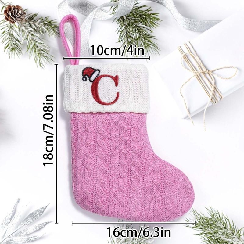 Stylish Santa and Snowmans Christmas Stocking Charm Warmth Knitting Holiday Decoration Portable Accessory for Gifting