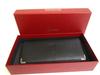 Оригинальный кошелек Cartier Must de Cartier из черной кожи с откидным клапаном #a743 Восстановленный