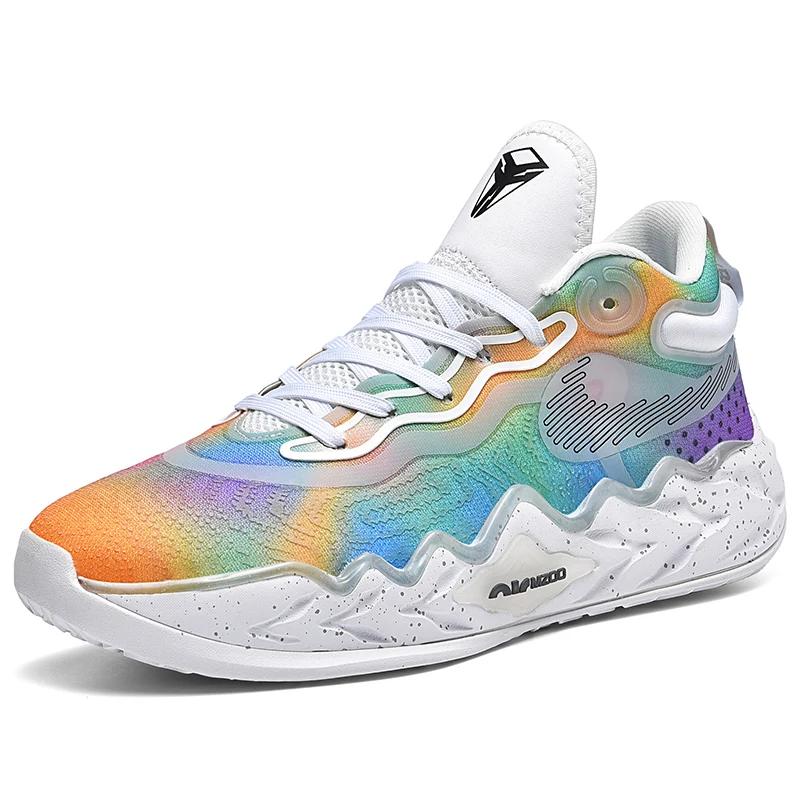 Fashion Cross-border Large Size Shoes Wear-resistant Combat Basketball Shoes Men's and Women's Shoes Combat Resilient Fashionable Shoes