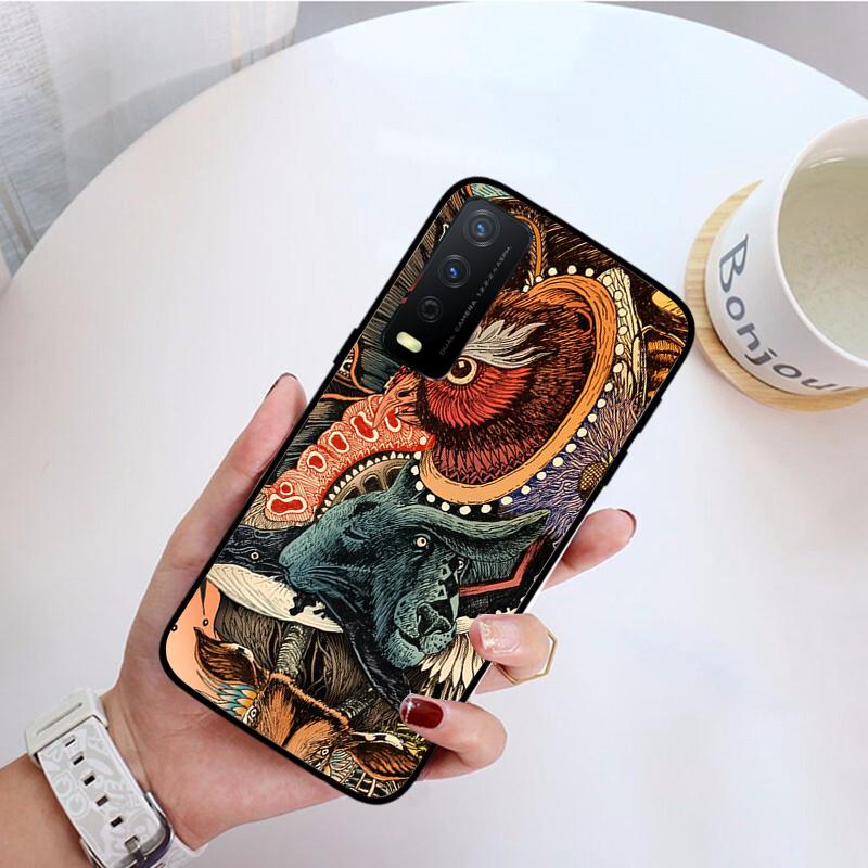 Japanese Samurai Style Phone Case For VIVO Y31 Y21 Y70 Y21S Y20 Y72 1907 Y12 Y11S Y53S Y33S Y55 Y76 Y51 Y15S Y01 Funda
